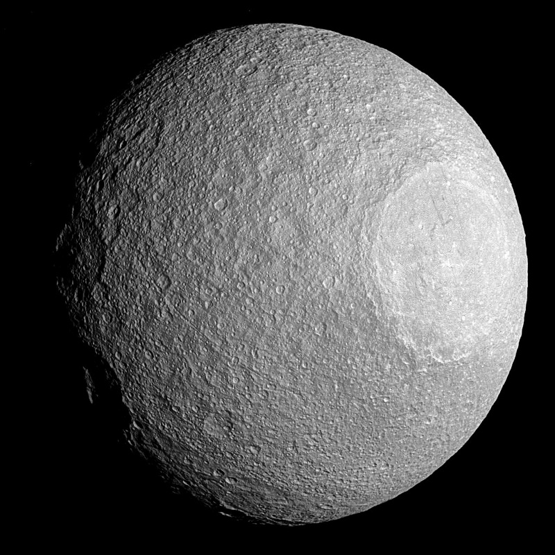 Tethys moon of Saturn