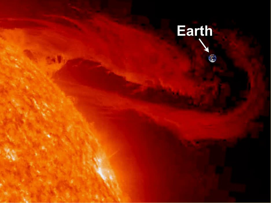 solar flare and Earth