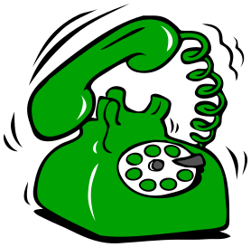 telephone ringing green