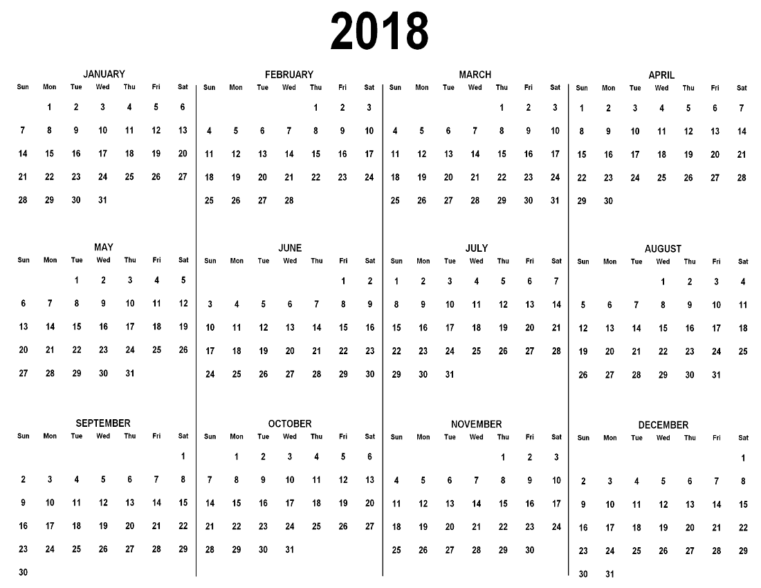 Calendar 2018 01