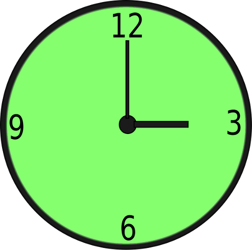 big plain clock green