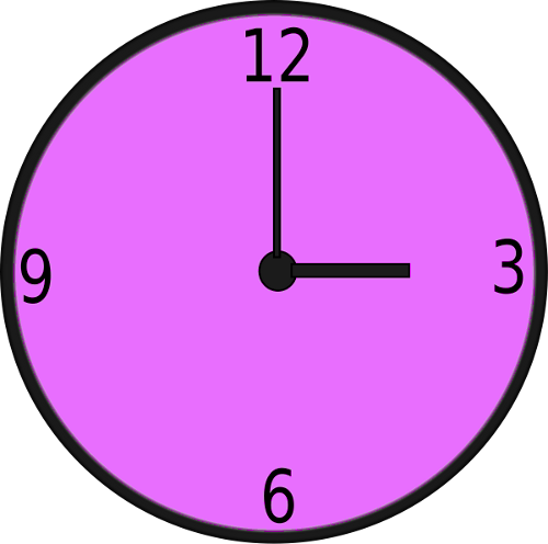 big plain clock purple