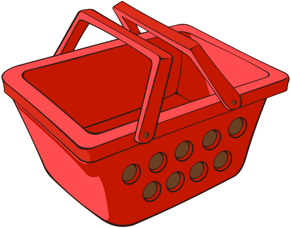 Shopping basket red