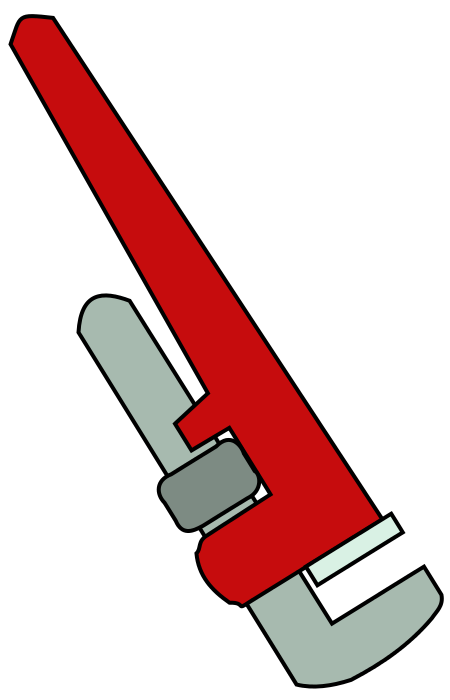 pipe wrench red
