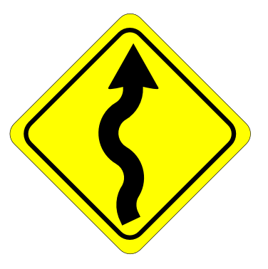 curvy road ahead sign 01