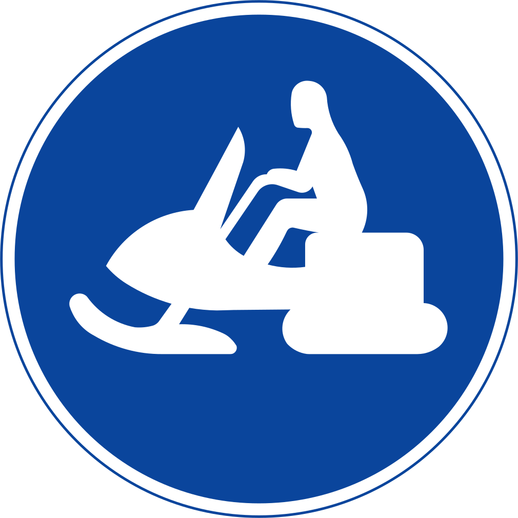 snow mobile sign
