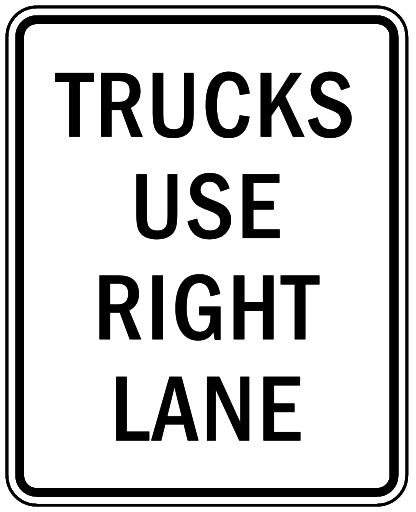 trucks use right lane