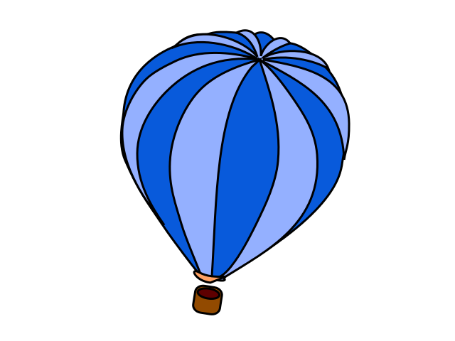 hot air balloon blue
