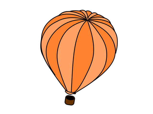 hot air balloon orange