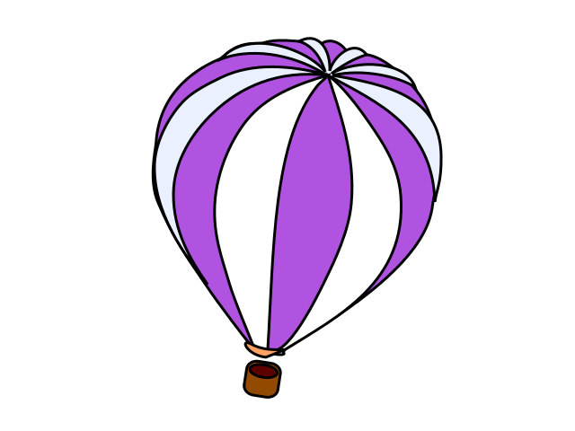 hot air balloon purple