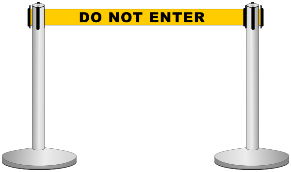do not enter temporary barrier