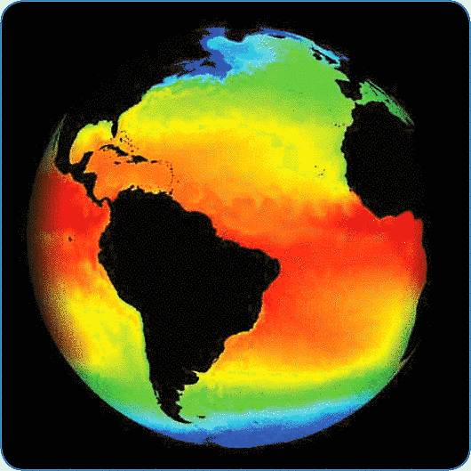 sea surface temperature map
