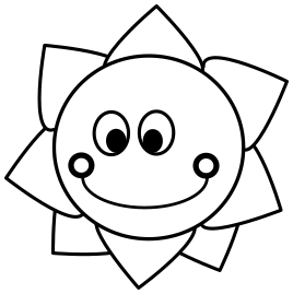Download sun smiling outline - /weather/sun/sun_lineart/sun_smiling_outline.png.html