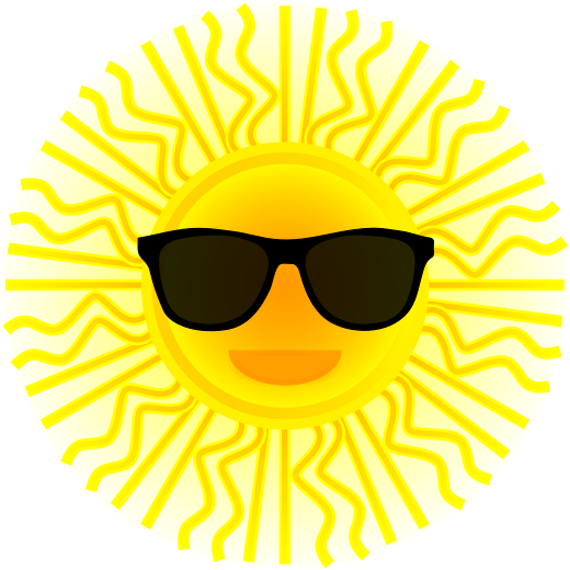 sun wearing sunglasses