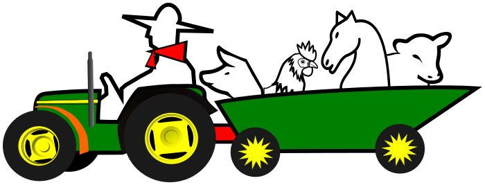 tractor farm animals