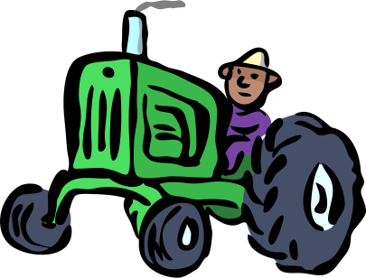 farmer on green tractor