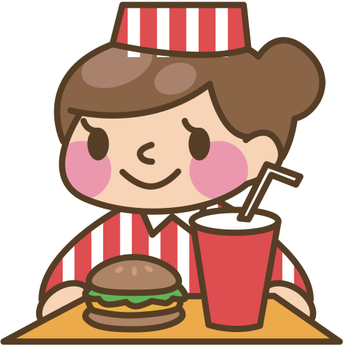 waitress burger drink