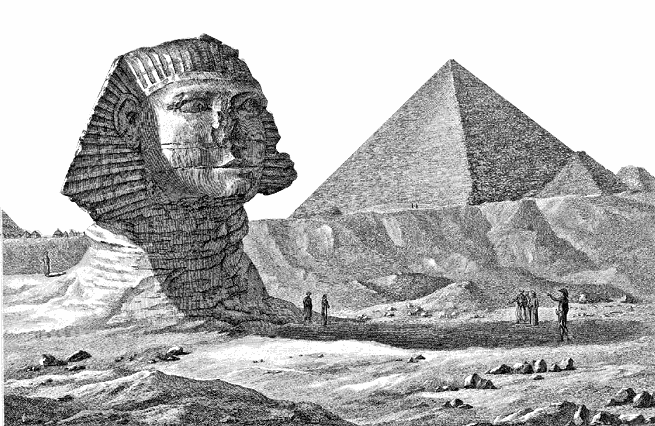 Sphinx pyramid 1822